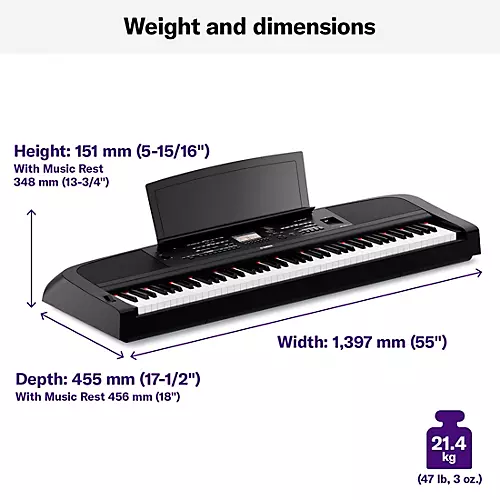 Yamaha DGX-670 88-Key Portable Grand Black