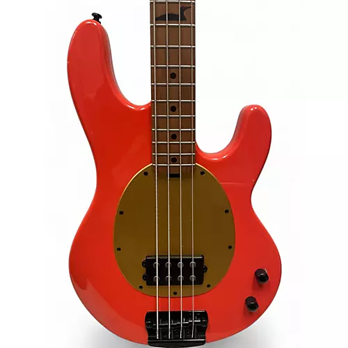 Used Sterling by Music Man Pete Wentz Signature StingRay Fiesta Red Electric Bass Guitar Fiesta Red