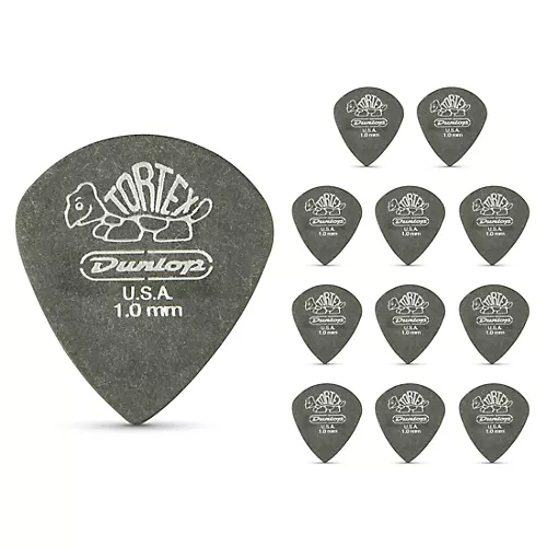 Dunlop Tortex Pitch Black Jazz Guitar Picks 1 Dozen 1.5 mm 12 Pack