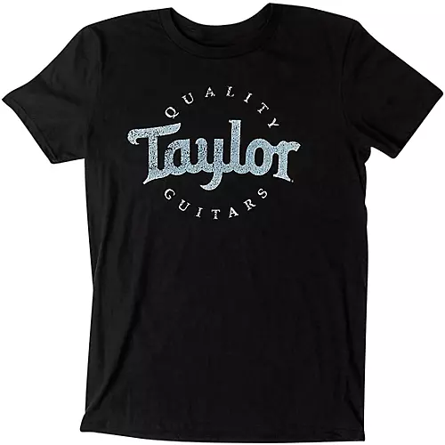Taylor Distressed Logo T-Shirt Medium Black