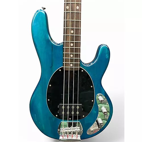 Used Sterling by Music Man Ray34 trans tunq Electric Bass Guitar trans tunq