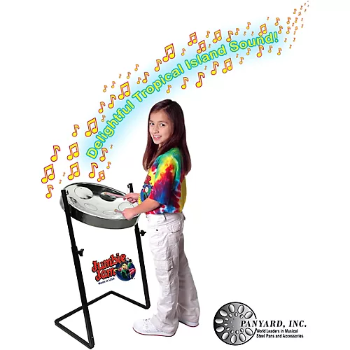 Panyard Jumbie Jam Steel Drum Kit with Metal Z-Floor Stand Silver
