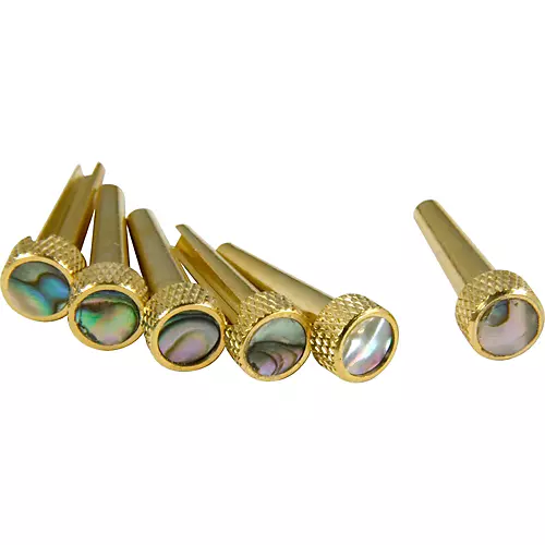 D'Andrea Tone Pins Brass Bridge Pin Set Mother of Pearl