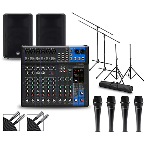Yamaha Complete PA Package with MG12XUK Mixer and Yamaha DBR Speakers 12