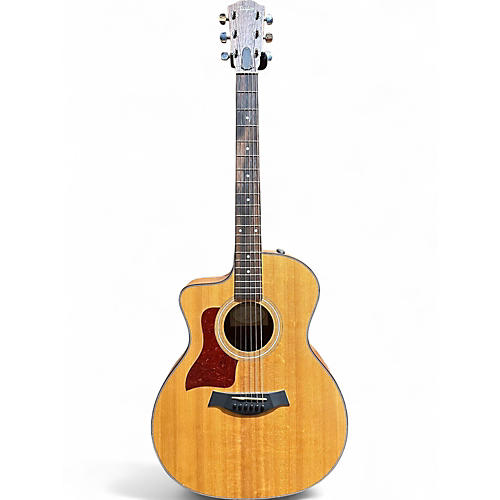 Used Taylor 114CE Left Handed Natural Acoustic Electric Guitar Natural