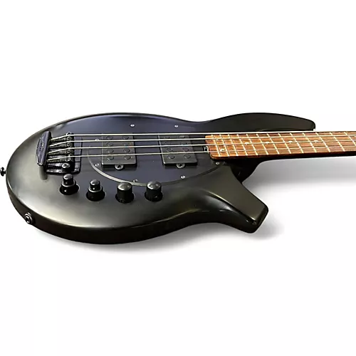 Used Ernie Ball Music Man Bongo 4 String HH Stealth Black Electric Bass Guitar Stealth Black
