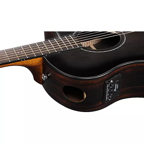 Ibanez AAM70CE Advanced Auditorium Acoustic-Electric Guitar Transparent Charcoal Burst