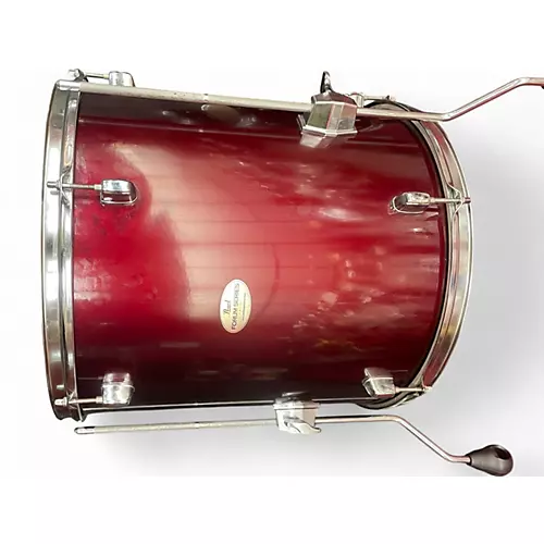 Used 2000s Pearl 5 Piece Forum Maroon Drum Kit Maroon