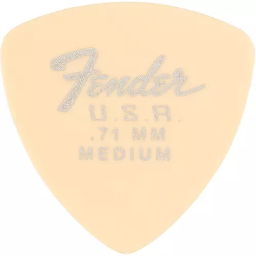 Fender 346 Dura-Tone Delrin Pick (12-Pack), Olympic White .71 mm 12 Pack
