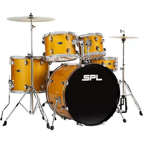 Open-Box Unity II 5-Piece Complete Drum Set With Hardware, Cymbals and Throne Condition 1 - Mint Gold Medal Speckle