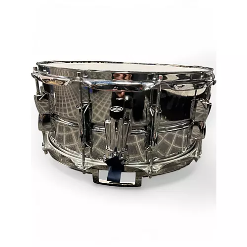 Used Yamaha 6.5in HANDCRAFTED ALUMINUM SILVER Drum SILVER 93