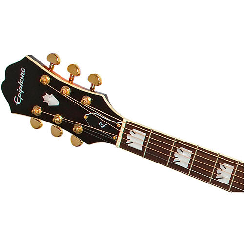 Epiphone J-200 EC Studio Left-Handed Acoustic-Electric Guitar Vintage Sunburst