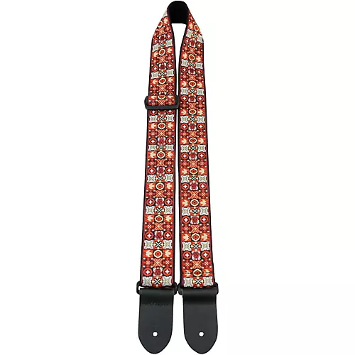 Perri's Jacquard Guitar Strap Yellow and Blue Sun 39 to 58 in.