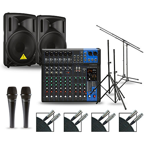 Yamaha Complete PA Package with MG12XUK Mixer and Behringer Eurolive BD Speakers 12