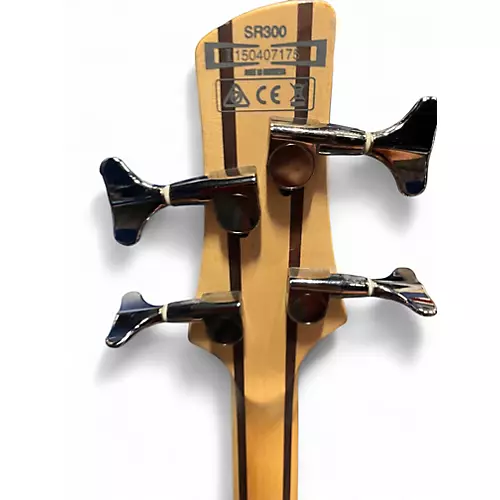 Used 2010s Ibanez SR300 METALLIC GREY Electric Bass Guitar METALLIC GREY