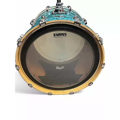 Used TAMA 4 Piece Starclassic Turquoise Pearl Drum Kit Turquoise Pearl