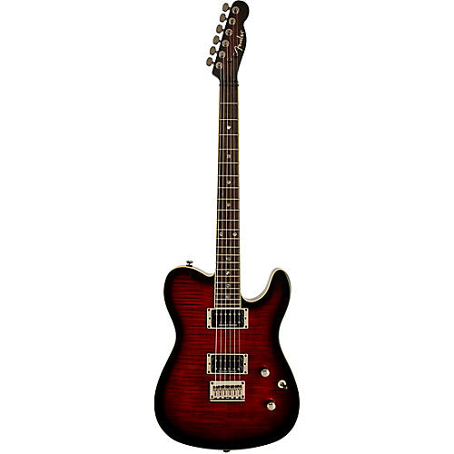 Fender Special-Edition Custom Telecaster FMT HH Electric Guitar Transparent Crimson
