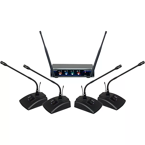VocoPro USB-CONFERENCE-4 4-User Wireless Microphone/USB Interface Package, 902-927.2mHz