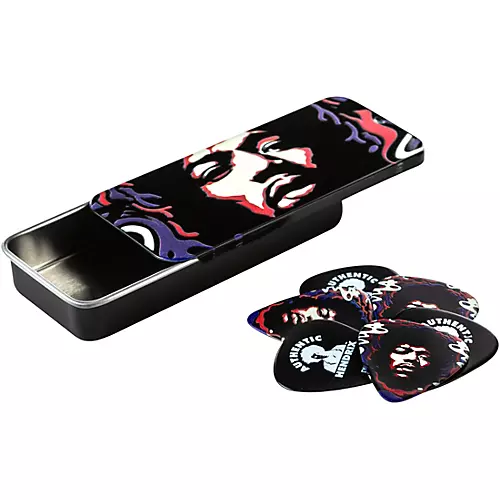 Dunlop Jimi Hendrix '69 Psych Series Guitar Picks & Tin Aura Mandala 6 Pack