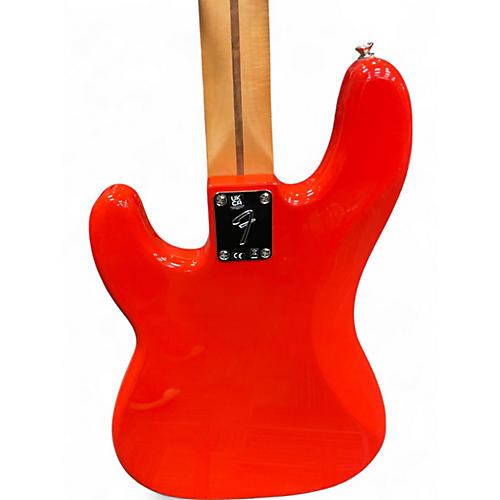 Used Fender Standard Precision Bass Orange Electric Bass Guitar Orange