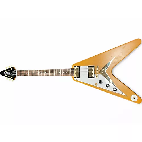 Used 2024 Epiphone 2024 Epiphone 1958 Flying V Inspired By Gibson Custom Antique Natural Electric Guitar Antique Natural