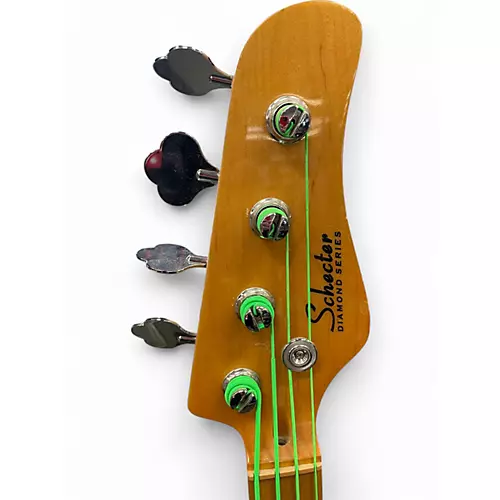 Used Schecter Guitar Research DIAMOND SERIES T4 BLACK Electric Bass Guitar BLACK