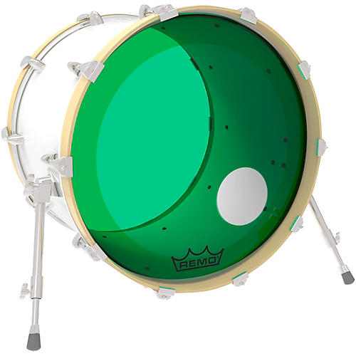 Remo Powerstroke P3 Colortone Green Resonant Bass Drum Head With 5
