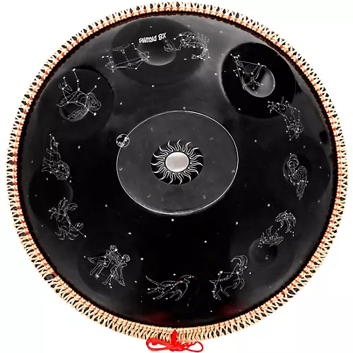 X8 Drums Zodiac Constellation Handpan With Bag and Stand 22 in. Black