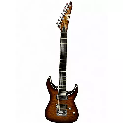 Used ESP LTD Ken Susi KS-M-7 Evertune 7-String DARK BROWN SUNBURST Solid Body Electric Guitar DARK BROWN SUNBURST