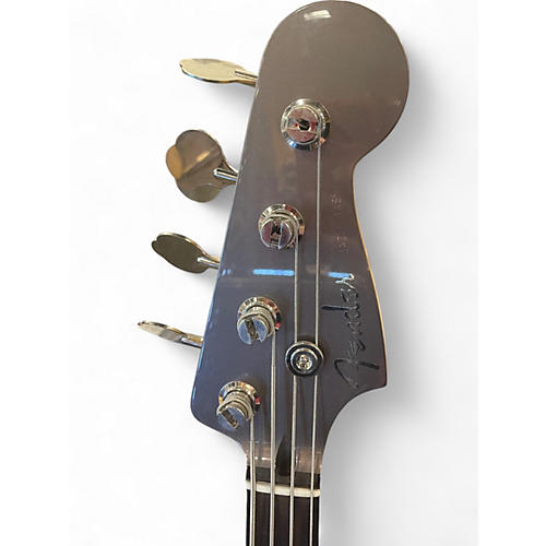 Used Fender Aerodyne Jazz Bass Silver Electric Bass Guitar Silver