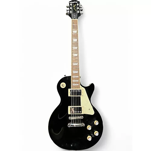 Used 2021 Epiphone Les Paul Standard Ebony Solid Body Electric Guitar Ebony