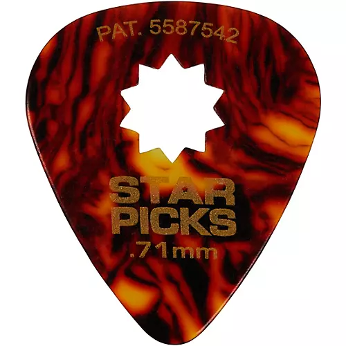 Everly Star Classic Tortoise Shell Guitar Picks Rockstar Mix 12 Pack
