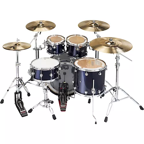 DW DWe Wireless Acoustic-Electronic Convertible 5-Piece Drum Set Bundle With 22