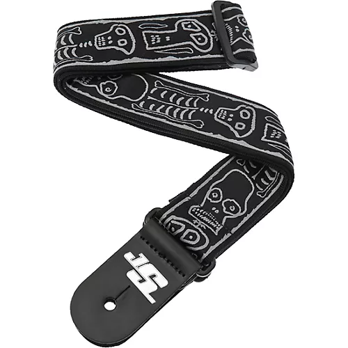 D'Addario Joe Satriani Nylon Guitar Strap Red/White Up In Flames