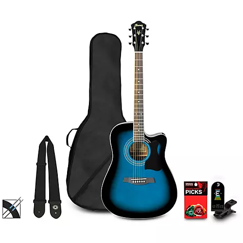 Ibanez V70CE Dreadnought Acoustic-Electric Guitar Pack Black