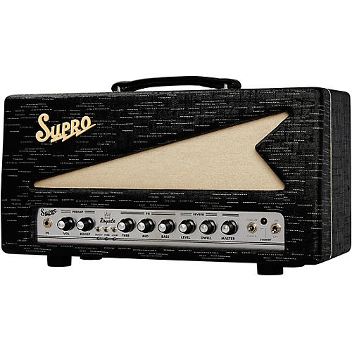 Supro Royale 50W Guitar Tube Amp Head Black Scandia