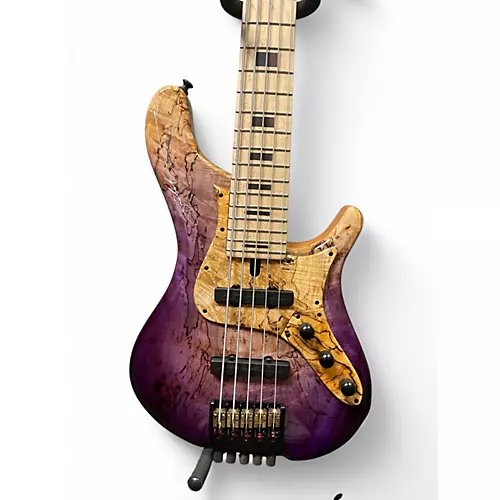 Used 2024 Brubaker NBS-USA-5 Headless Purple Haze Electric Bass Guitar Purple Haze