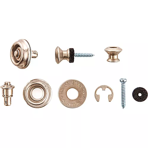 Dunlop Dual-Design Straplok System Black Chrome