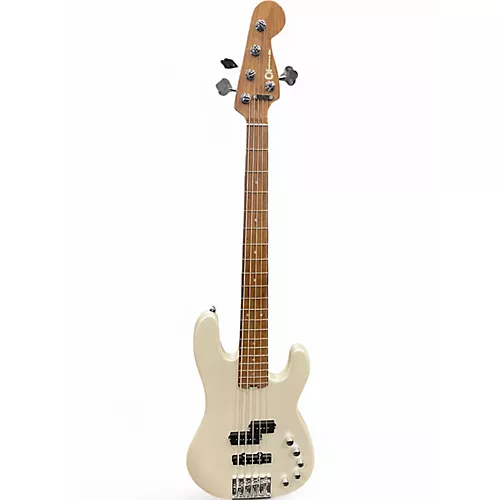 Used Charvel pro mod san dimas bass pj v platinum pearl Electric Bass Guitar platinum pearl