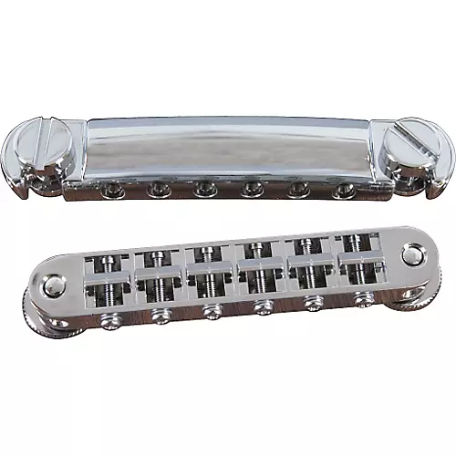 TonePros Standard Locking Tune-o-matic/Tailpiece Set (small posts/notched saddles) Black