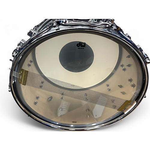 Used DW 8X14 Performance Series Steel Snare Silver Drum Silver 18