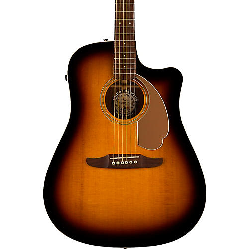Fender California Redondo Player Acoustic-Electric Guitar Candy Apple Red