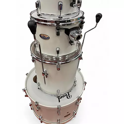 Used Pearl 6 Piece DECADE MAPLE Alpine White Drum Kit Alpine White