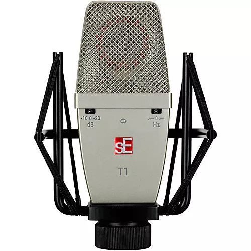 sE Electronics sE T1 Large Diaphragm Condenser Cardioid Microphone w/Mount and Case Titanium