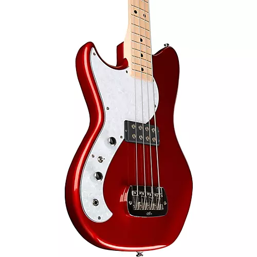 G&L Tribute Fallout Left Handed Shortscale Bass Guitar Candy Apple Red