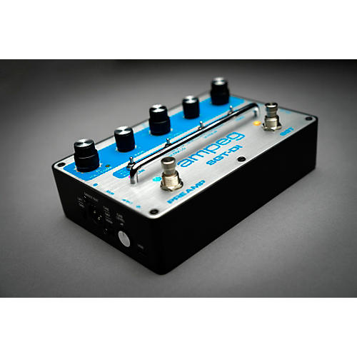 Ampeg SGT-DI Blue Line Anniversary Edition All-in-One Bass Box Effects Pedal Silver and Blue