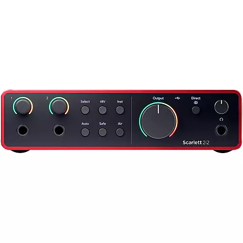 Focusrite Scarlett 2i2 Gen 4 with Yamaha HS Studio Monitor Pair Bundle (Stands & Cables Included) HS8