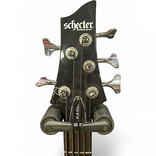Used Schecter Guitar Research C-5  PLUS RED BURST QUILT Electric Bass Guitar RED BURST QUILT