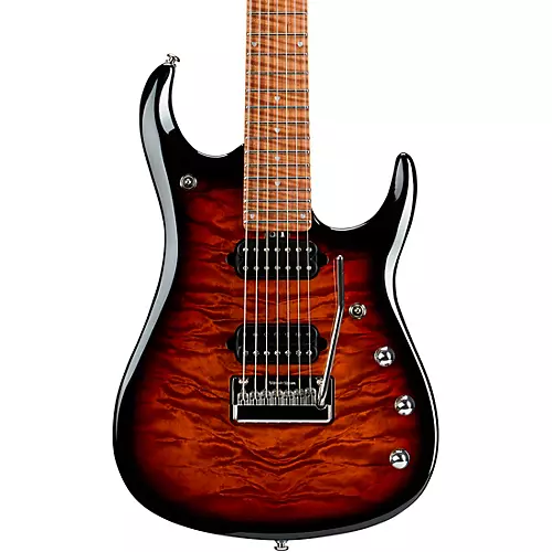 Ernie Ball Music Man JP15 7 7-String Quilted Maple Top Electric Guitar Tiger Eye