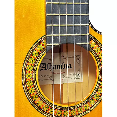 Used Alhambra 7FCCTE1 Natural Classical Acoustic Electric Guitar Natural